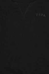 US Polo Assn. Boys' Black Crew Neck Basic Sweatshirt - Image 4
