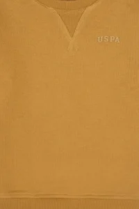 US Polo Assn. Boys' Mustard Crew Neck Basic Sweatshirt - Image 3