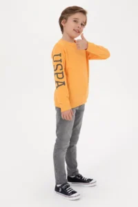 US Polo Assn. Boys' Mango Crew Neck Basic Sweatshirt - Image 2