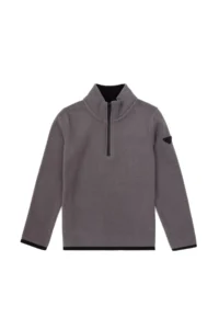 US Polo Assn. Boys' Gray Half Zippered Fleece Sweatshirt