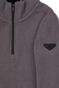 US Polo Assn. Boys' Gray Half Zippered Fleece Sweatshirt - Image 3