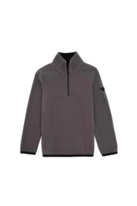 US Polo Assn. Boys' Gray Half Zippered Fleece Sweatshirt - Image 5