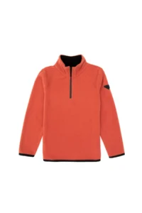 US Polo Assn. Boys' Dusty Rose Half Zippered Fleece Sweatshirt - Image 3