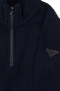 US Polo Assn. Boys' Navy Blue Half Zippered Fleece Sweatshirt - Image 3