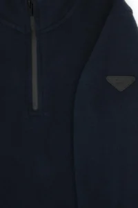 US Polo Assn. Boys' Navy Blue Half Zippered Fleece Sweatshirt - Image 7