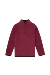 US Polo Assn. Boys' Burgundy Half-Fringed Fleece Sweatshirt