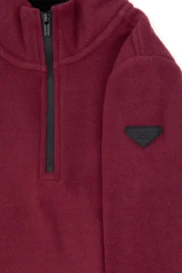 US Polo Assn. Boys' Burgundy Half-Fringed Fleece Sweatshirt - Image 3