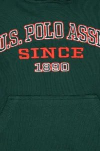 US Polo Assn. Boys' Dark Green Hooded Sweatshirt - Image 6