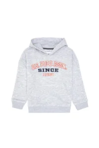 US Polo Assn. Boys' Light Gray Melanj Sweatshirt