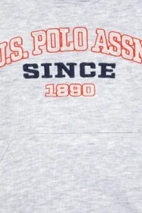 US Polo Assn. Boys' Light Gray Melanj Sweatshirt - Image 3