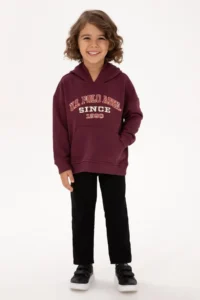 US Polo Assn. Boys' Burgundy Hooded Sweatshirt - Image 2