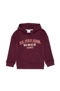 US Polo Assn. Boys' Burgundy Hooded Sweatshirt - Image 3