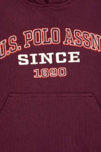 US Polo Assn. Boys' Burgundy Hooded Sweatshirt - Image 5