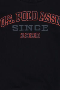 US Polo Assn. Boys' Black Crew Neck Sweatshirt - Image 5