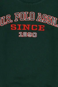 US Polo Assn. Boys' Dark Green Crew Neck Sweatshirt - Image 3