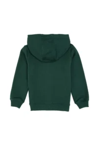 US Polo Assn. Boys' Dark Green Zippered Hooded Sweatshirt - Image 2