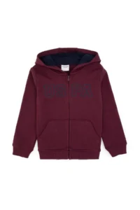 US Polo Assn. Boys' Burgundy Knitting Cardigan