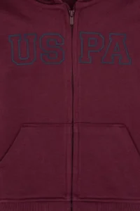 US Polo Assn. Boys' Burgundy Knitting Cardigan - Image 3