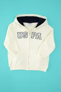 US Polo Assn. Boys' Cream Knitting Cardigan - Image 3
