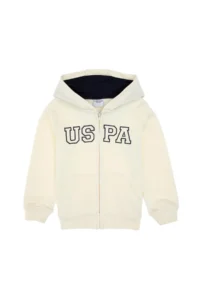 US Polo Assn. Boys' Cream Knitting Cardigan - Image 4