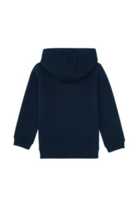 US Polo Assn. Boys' Navy Blue Zippered Fleece Hooded Knitting Cardigan - Image 6