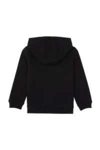 US Polo Assn. Boys' Black Zippered Fleece Hooded Knitting Cardigan - Image 6