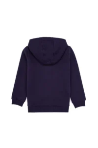 US Polo Assn. Boys' Plum Zippered Fleece Hooded Knitting Cardigan - Image 6