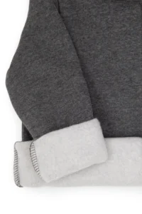 US Polo Assn. Boys' Anthracite Melanj Zippered Fleece Hooded Knitting Cardigan - Image 3