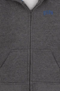US Polo Assn. Boys' Anthracite Melanj Zippered Fleece Hooded Knitting Cardigan - Image 4