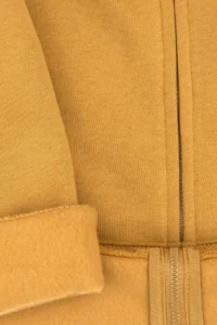 US Polo Assn. Boys' Mustard Zippered Fleece Hooded Knitting Cardigan - Image 6