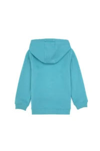 US Polo Assn. Boys' Mint Zippered Fleece Hooded Knitting Cardigan - Image 2