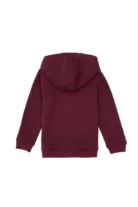 US Polo Assn. Boys' Burgundy Zippered Fleece Hooded Knitting Cardigan - Image 6