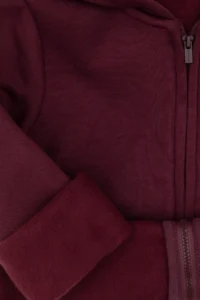 US Polo Assn. Boys' Burgundy Zippered Fleece Hooded Knitting Cardigan - Image 7
