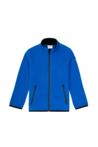 US Polo Assn. Boys' Saks Blue Fleece Knitting Cardigan - Image 3