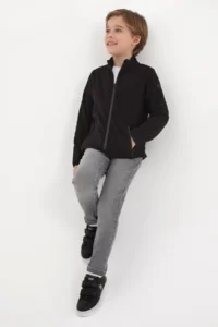 US Polo Assn. Boys' Black Fleece Knitting Cardigan - Image 2