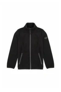 US Polo Assn. Boys' Black Fleece Knitting Cardigan - Image 3
