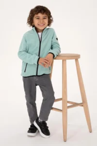 US Polo Assn. Boys' Mint Fleece Knitting Cardigan - Image 4
