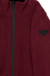 US Polo Assn. Boys' Burgundy Fleece Knitting Cardigan - Image 3