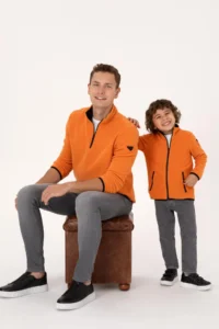 US Polo Assn. Boys' Copper Fleece Knitting Cardigan