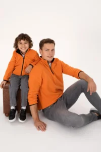 US Polo Assn. Boys' Copper Fleece Knitting Cardigan - Image 2
