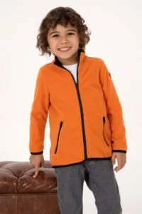 US Polo Assn. Boys' Copper Fleece Knitting Cardigan - Image 3