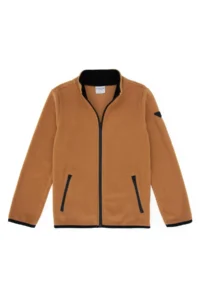 US Polo Assn. Boys' Camel Fleece Knitting Cardigan - Image 3