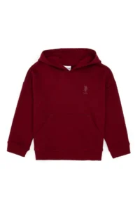 US Polo Assn. Boys' Burgundy Hooded Basic Sweatshirt - Image 3