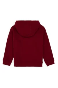 US Polo Assn. Boys' Burgundy Hooded Basic Sweatshirt - Image 4