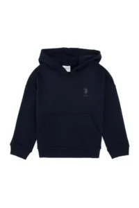 US Polo Assn. Boys' Navy Blue Hooded Basic Sweatshirt