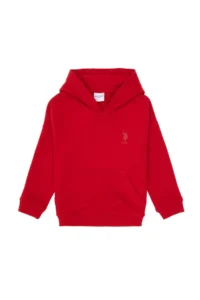 US Polo Assn. Boys' Red Hooded Basic Sweatshirt