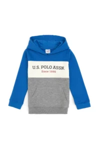 US Polo Assn. Boys' Saks Blue Basic Hooded Sweatshirt - Image 2