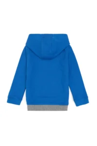 US Polo Assn. Boys' Saks Blue Basic Hooded Sweatshirt - Image 3