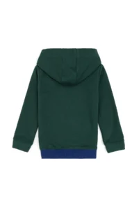 US Polo Assn. Boys' Dark Green Basic Hooded Sweatshirt - Image 3