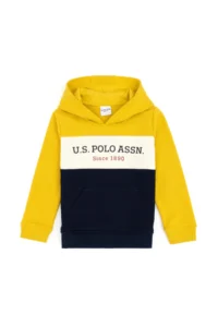 US Polo Assn. Boys' Yellow Hooded Basic Sweatshirt - Image 2